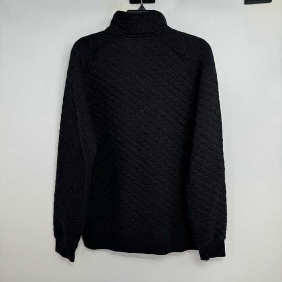 NWT LL Bean Quilted Sweatshirt Men’s S Gray Mock Neck 1/4 Snap - Picture 4 of 12